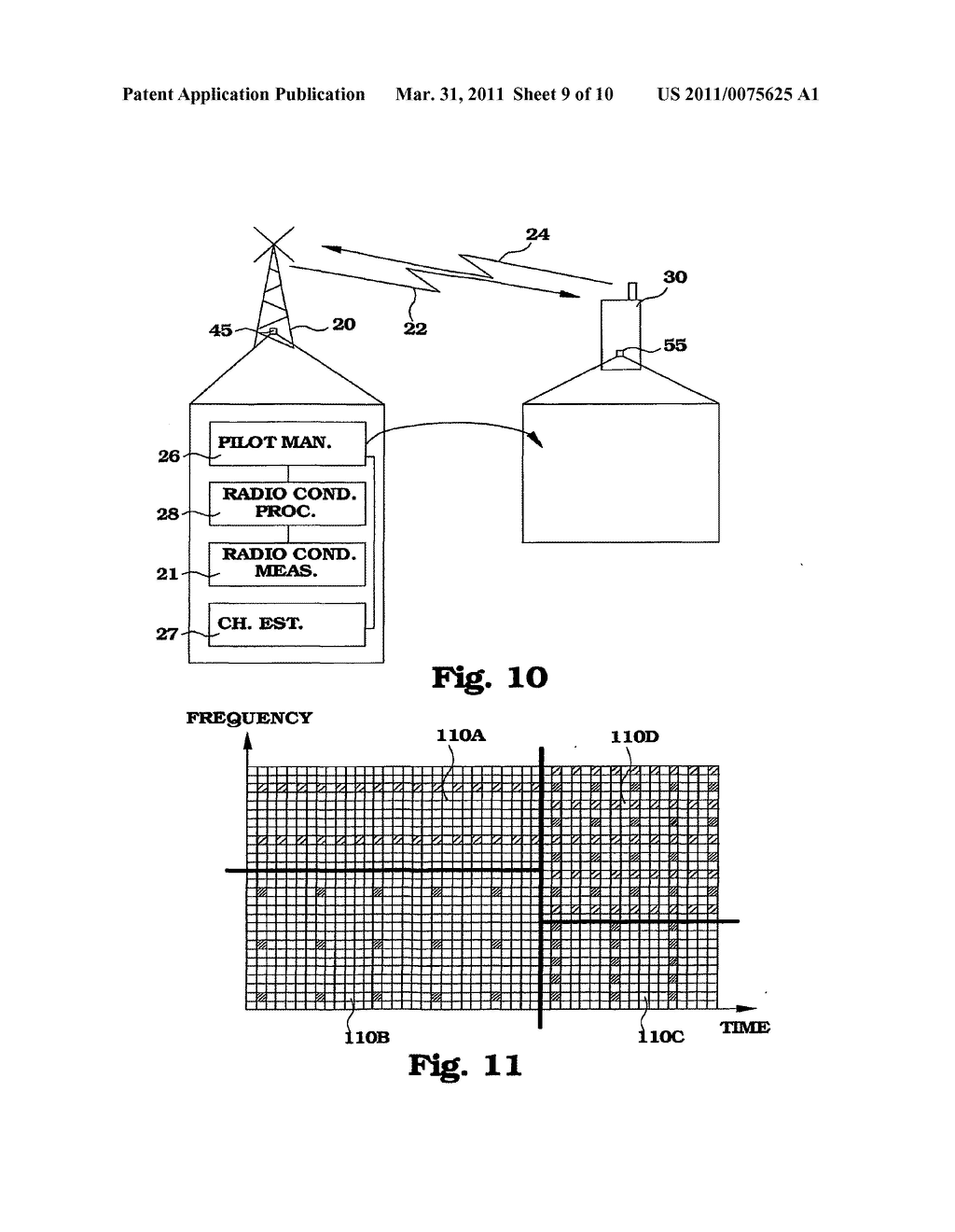 Method and apparatus for allocating a pilot signal adapted to the channel characteristics - diagram, schematic, and image 10