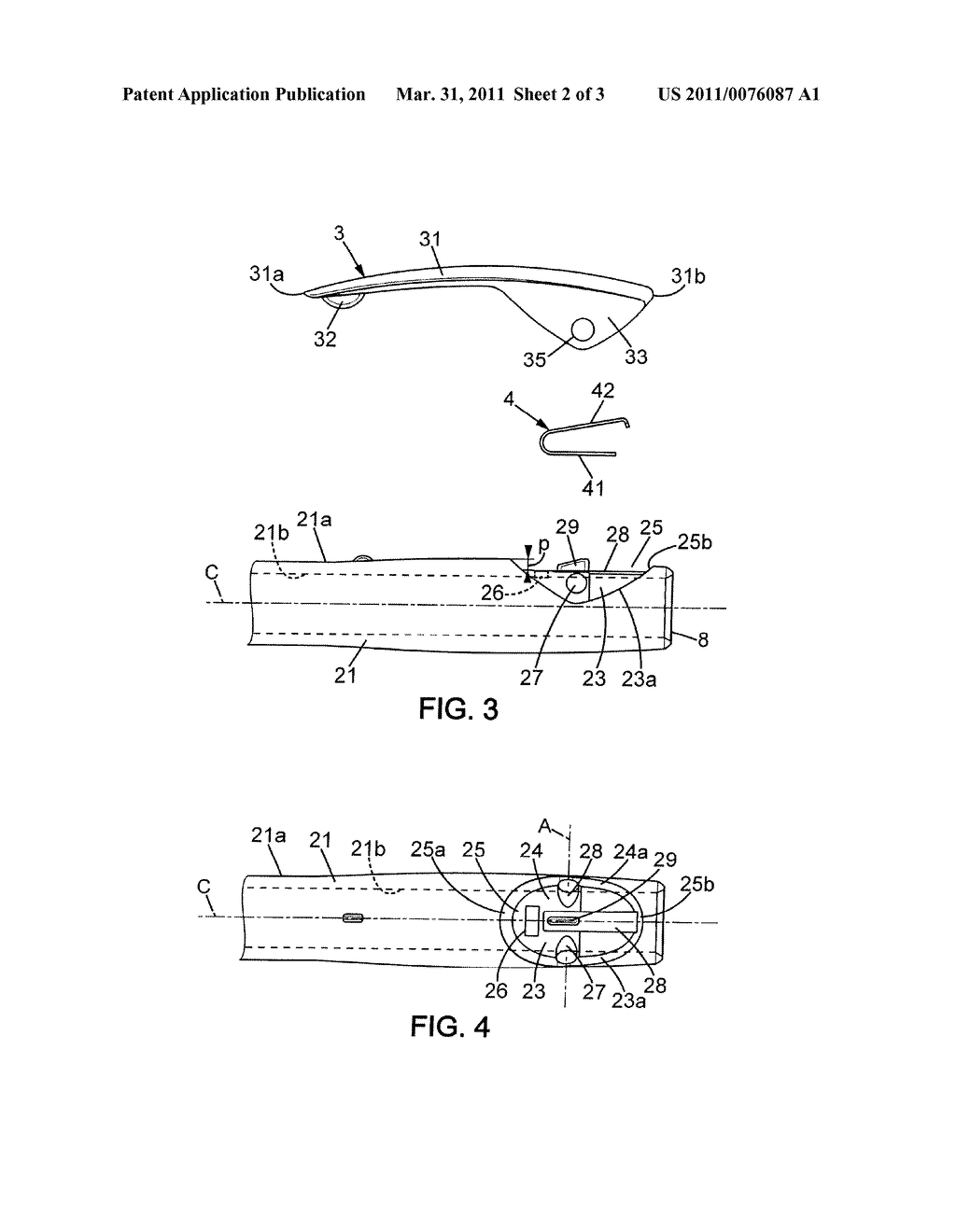 WRITING IMPLEMENT WITH HINGED CLIP - diagram, schematic, and image 03