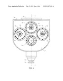 SWIVEL SPINDLE HEAD WITH GEAR DEVICE DRIVEN BY MULTIPLE TORQUE MOTORS diagram and image