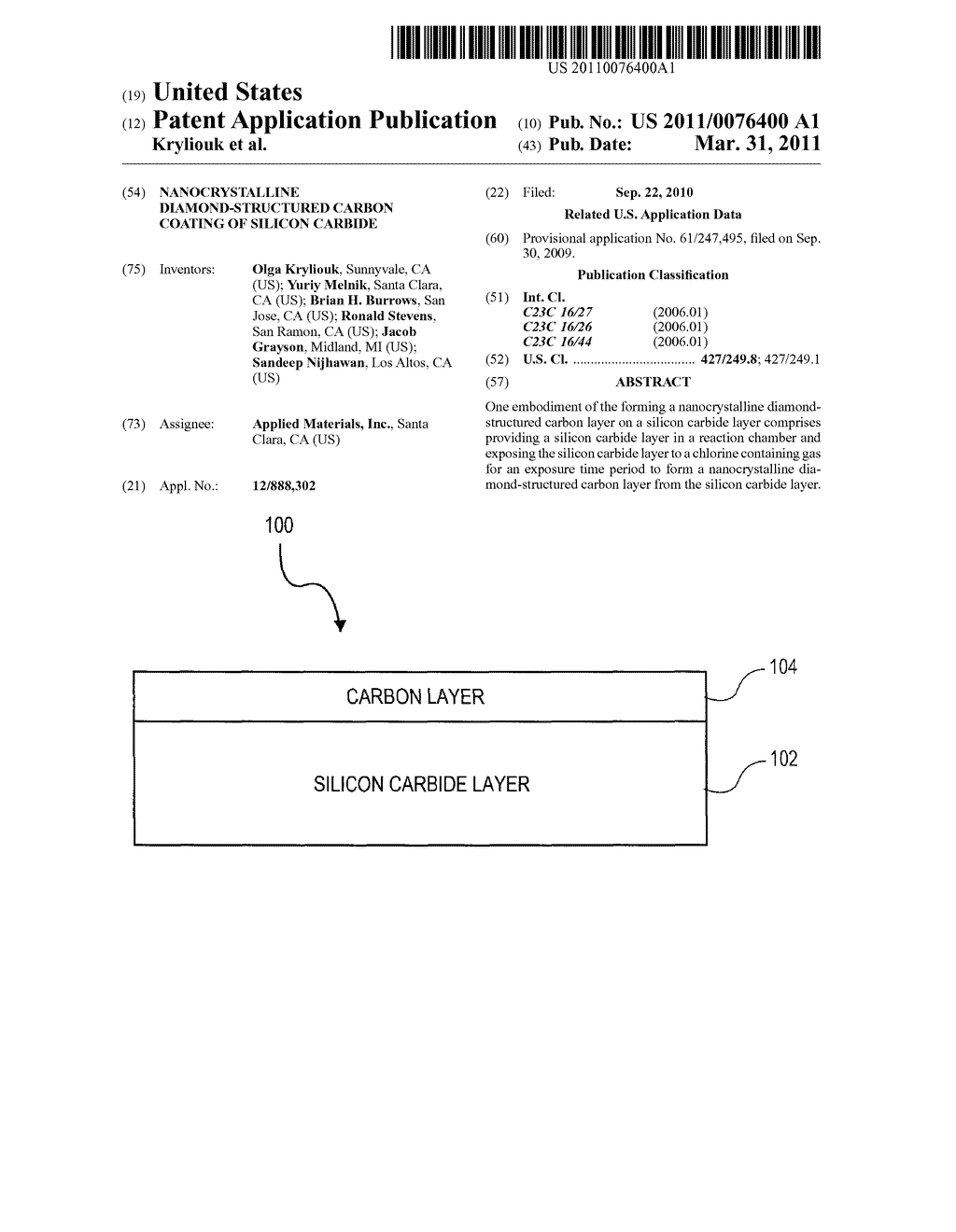 NANOCRYSTALLINE DIAMOND-STRUCTURED CARBON COATING OF SILICON CARBIDE - diagram, schematic, and image 01