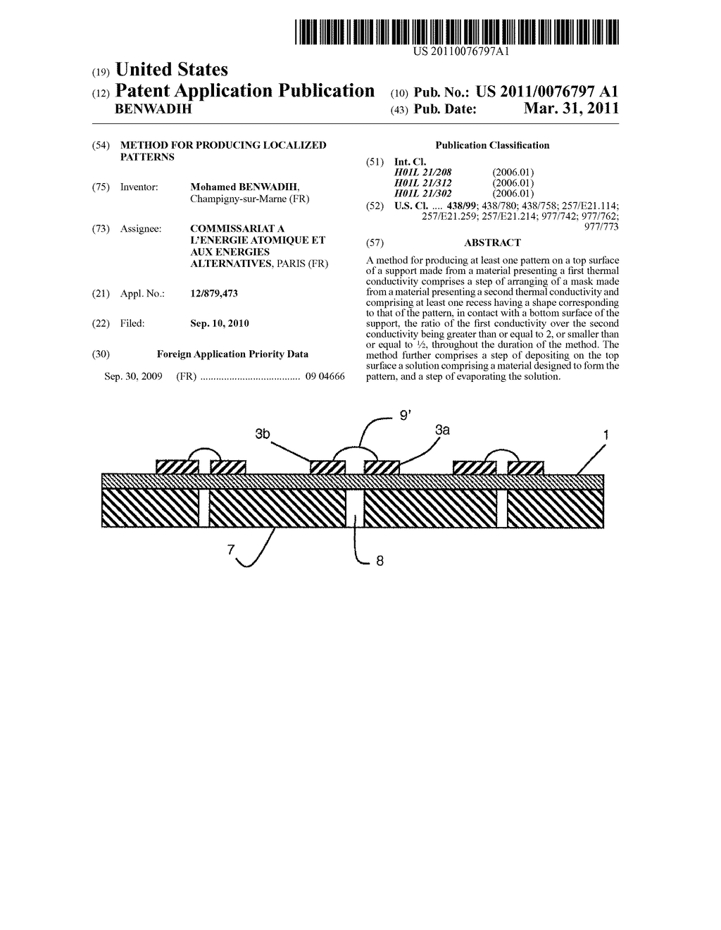 METHOD FOR PRODUCING LOCALIZED PATTERNS - diagram, schematic, and image 01