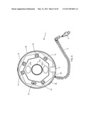 Electrical power supplying device having a ring-like subassembly for receiving the power plugs and/or power adapters associated with a plurality of electrical appliances, and managing excess power cord length therewithin in a concealed manner diagram and image