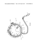 Electrical power supplying device having a ring-like subassembly for receiving the power plugs and/or power adapters associated with a plurality of electrical appliances, and managing excess power cord length therewithin in a concealed manner diagram and image