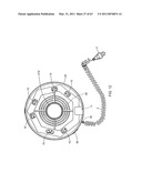 Electrical power supplying device having a ring-like subassembly for receiving the power plugs and/or power adapters associated with a plurality of electrical appliances, and managing excess power cord length therewithin in a concealed manner diagram and image