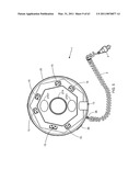 Wall-mountable electrical power supplying device for mounting to a wall surface about a standard wall-mounted power receptacle, using a mounting bracket arranged between the housing and wall surface and an electrical power supply plug integrated with the housing diagram and image