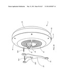 Wall-mountable electrical power supplying device for mounting to a wall surface about a standard wall-mounted power receptacle, using a mounting bracket arranged between the housing and wall surface and an electrical power supply plug integrated with the housing diagram and image