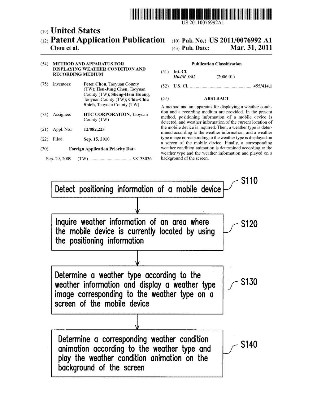 METHOD AND APPARATUS FOR DISPLAYING WEATHER CONDITION AND RECORDING MEDIUM - diagram, schematic, and image 01