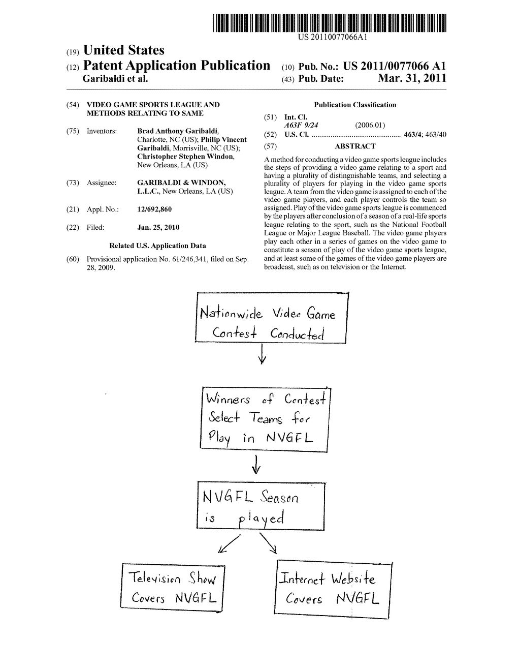 VIDEO GAME SPORTS LEAGUE AND METHODS RELATING TO SAME - diagram, schematic, and image 01