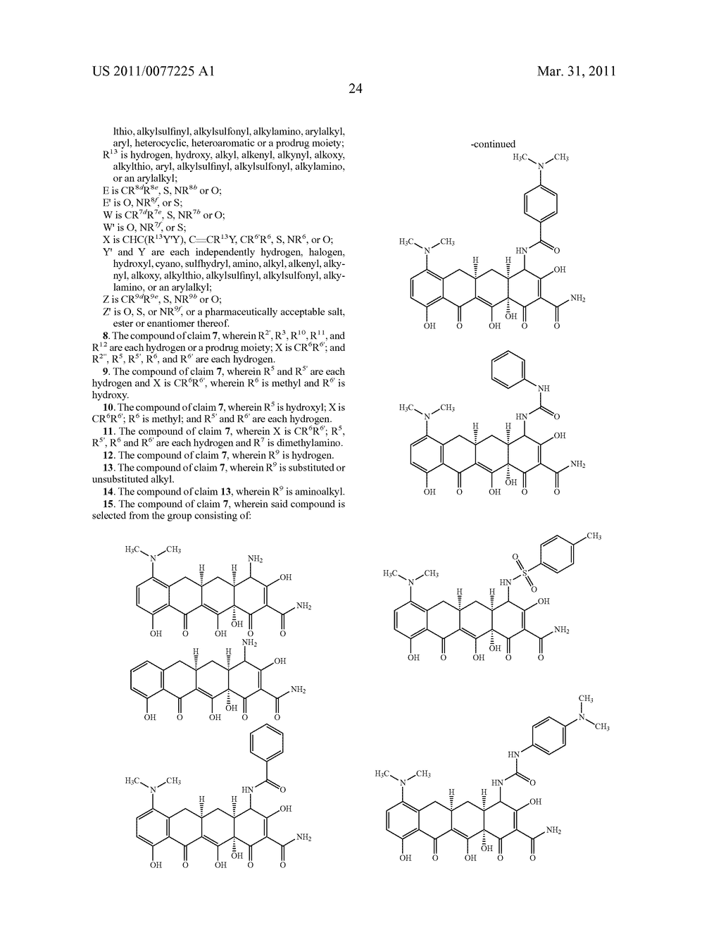 4-Substituted Tetracyclines and Methods of Use Thereof - diagram, schematic, and image 25