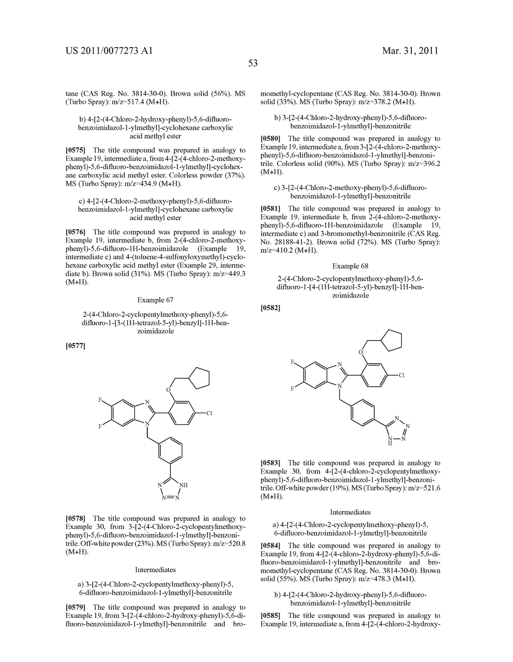 NEW BENZIMIDAZOLE DERIVATIVES - diagram, schematic, and image 54