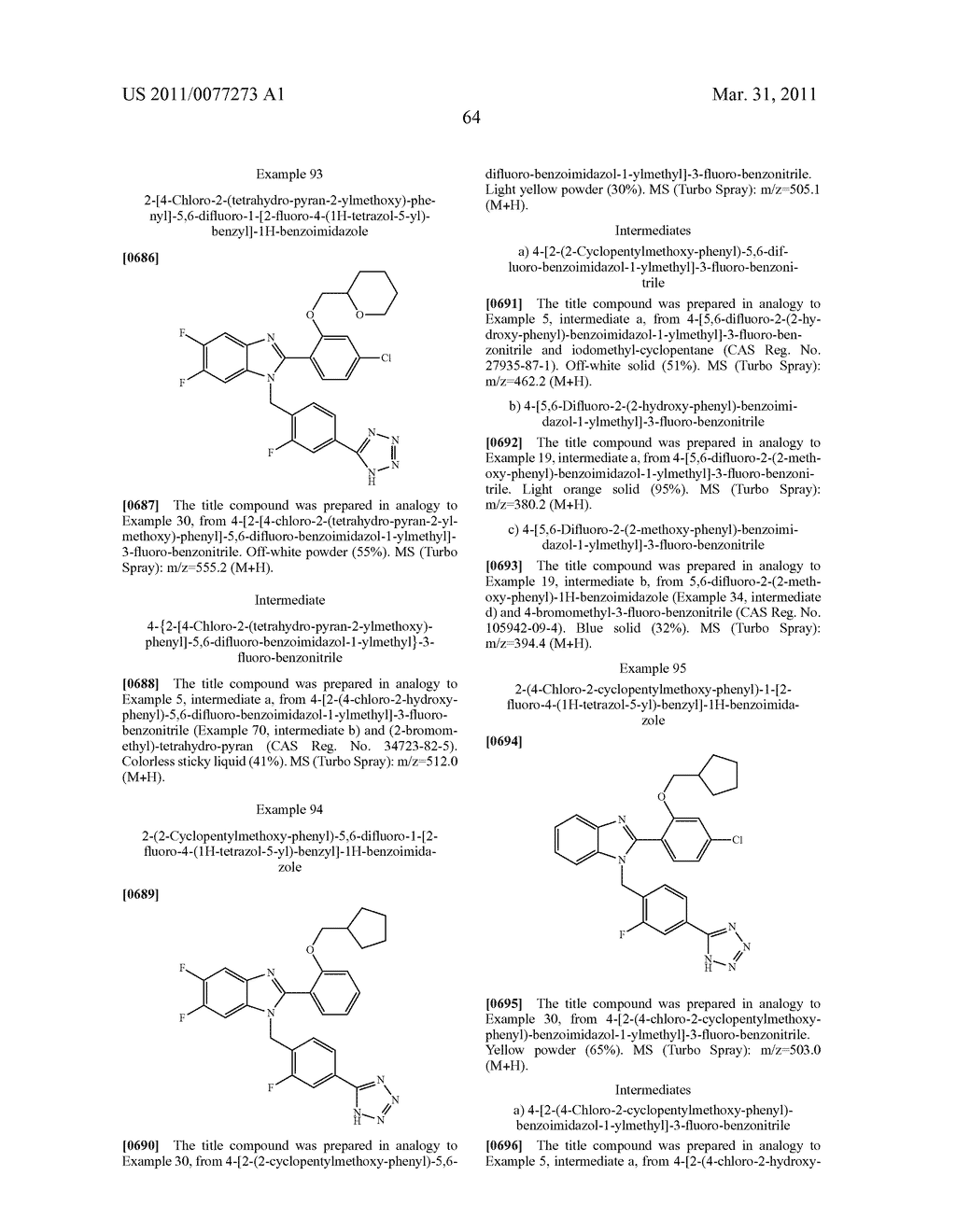 NEW BENZIMIDAZOLE DERIVATIVES - diagram, schematic, and image 65
