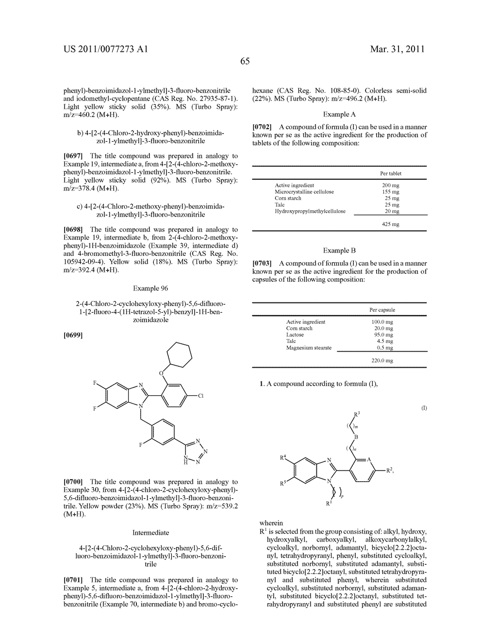 NEW BENZIMIDAZOLE DERIVATIVES - diagram, schematic, and image 66