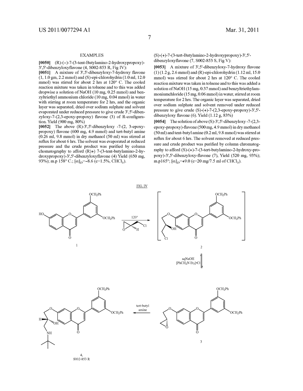 R-(-) / S-(+)-7-[3-N SUBSTITUTED AMINO-2 HYDROXYPROPOXY] FLAVONES - diagram, schematic, and image 08