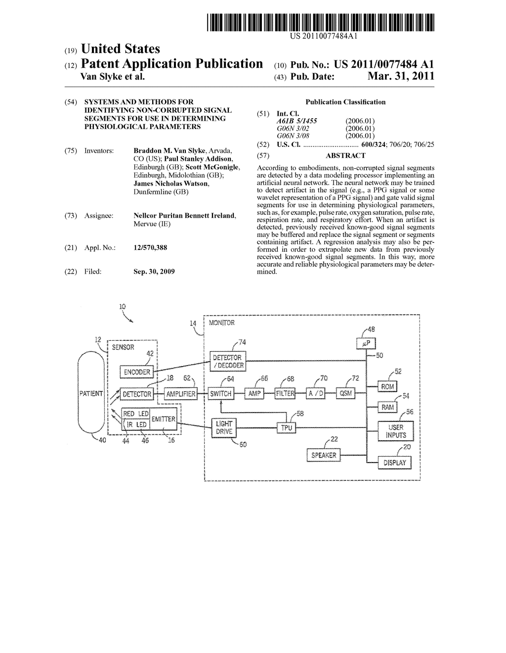 Systems And Methods For Identifying Non-Corrupted Signal Segments For Use In Determining Physiological Parameters - diagram, schematic, and image 01