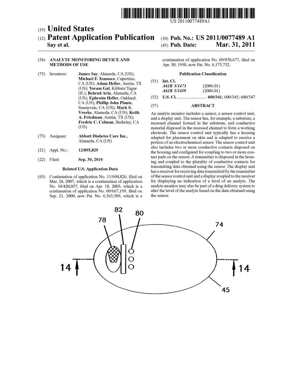 Analyte Monitoring Device and Methods of Use - diagram, schematic, and image 01