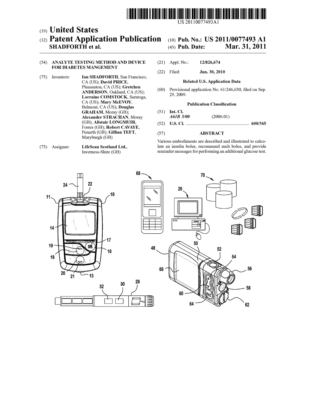 ANALYTE TESTING METHOD AND DEVICE FOR DIABETES MANGEMENT - diagram, schematic, and image 01