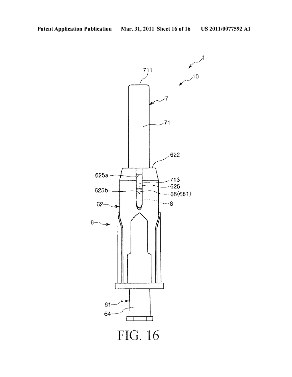 PUNCTURE NEEDLE ASSEMBLY AND MEDICINAL LIQUID INJECTOR - diagram, schematic, and image 17