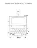 ELECTRONIC APPARATUS WITH DICTIONARY FUNCTION AND COMPUTER-READABLE MEDIUM diagram and image