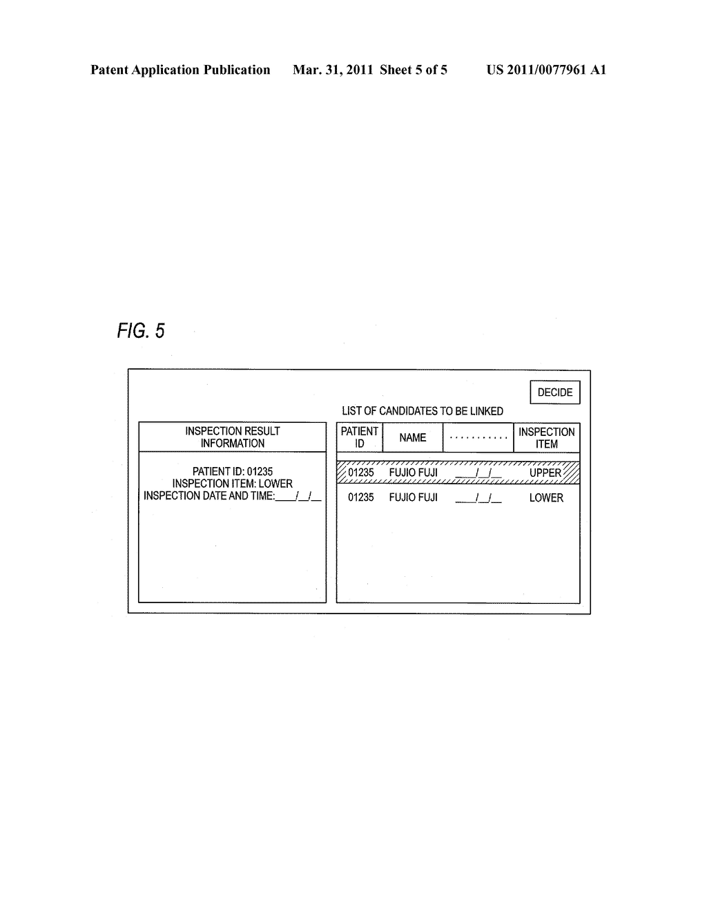 ENDOSCOPIC INSPECTION INFORMATION ADMINISTERING SYSTEM, ENDOSCOPIC INSPECTION INFORMATION ADMINISTERING METHOD AND COMPUTER READABLE MEDIUM - diagram, schematic, and image 06