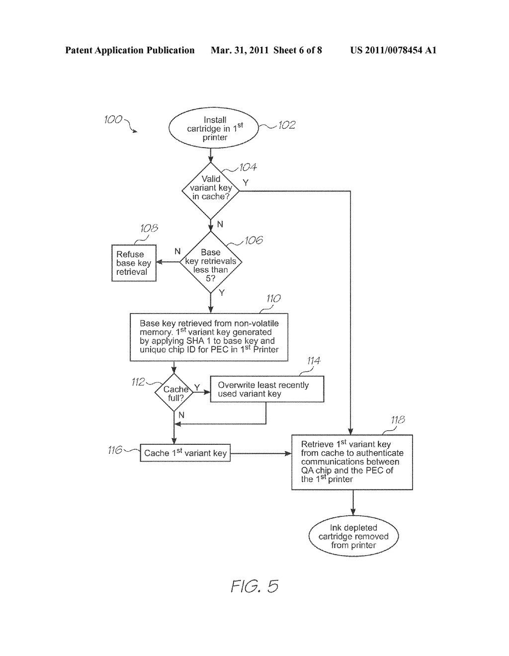 ENCRYPTED COMMUNICATION DEVICE WITH RESTRICTED RATE OF ENCRYPTION KEY RETRIEVALS FROM MEMORY - diagram, schematic, and image 07