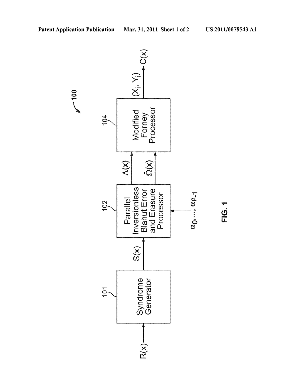 PARALLEL INVERSIONLESS ERROR AND ERASURE PROCESSING - diagram, schematic, and image 02