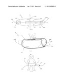 SWADDLING ACCESSORY APPARATUS AND METHOD FOR SECURING AN INFANT S ARMS diagram and image