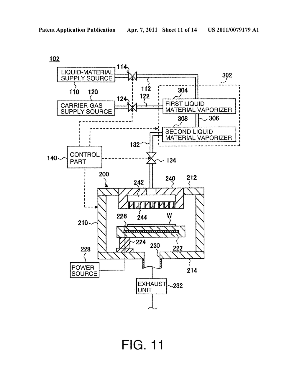 LIQUID MATERIAL VAPORIZER AND FILM DEPOSITION APPARATUS USING THE SAME - diagram, schematic, and image 12