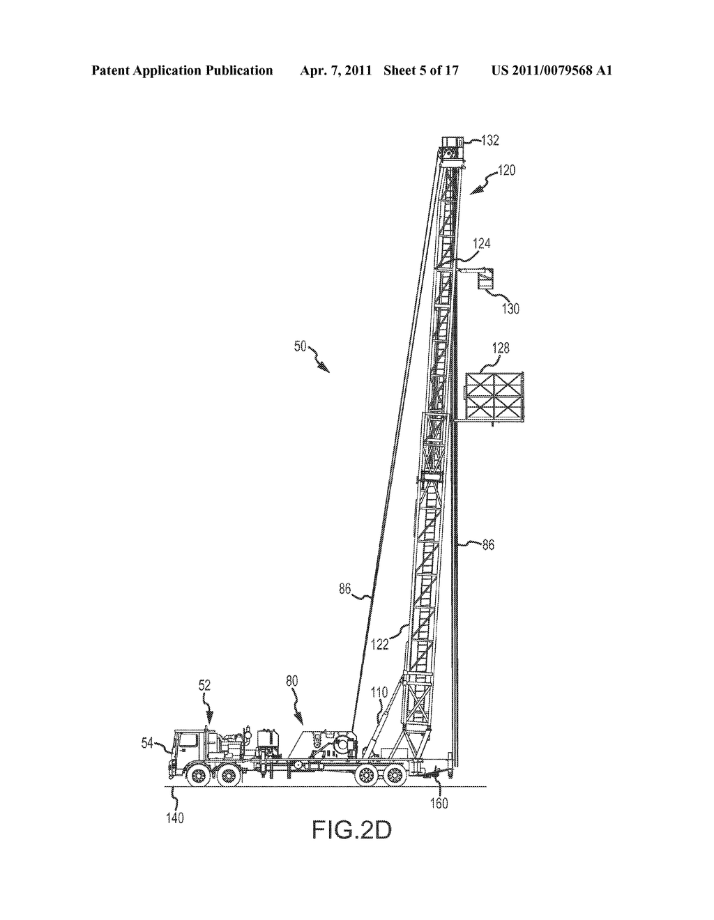 GUYLESS SERVICE RIG WITH SIDE-MOUNTED, PIVOTALLY DEPLOYABLE REAR OUTRIGGERS - diagram, schematic, and image 06