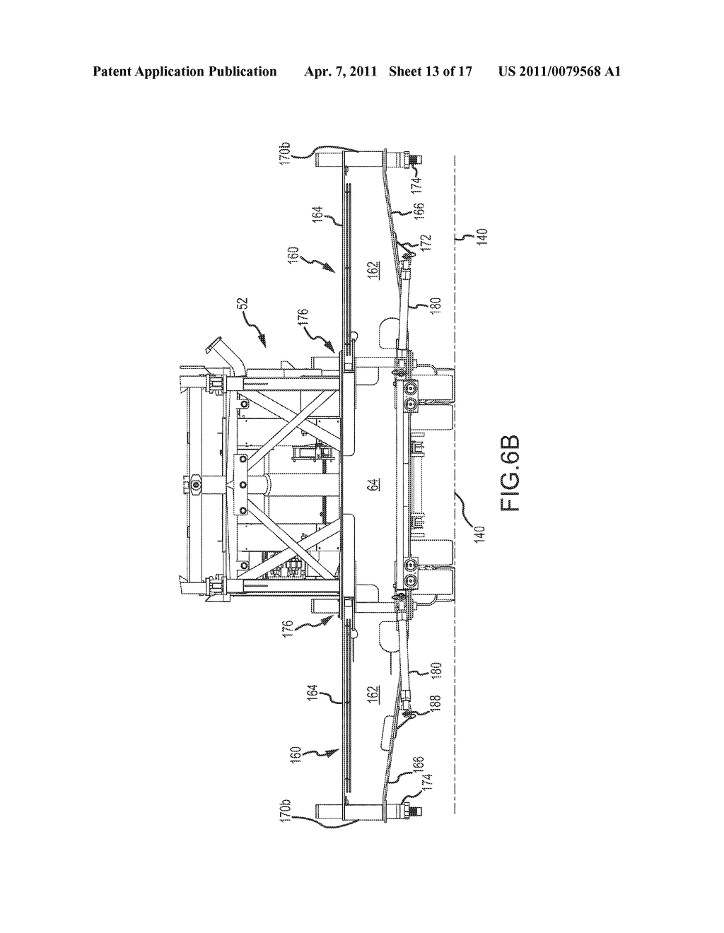 GUYLESS SERVICE RIG WITH SIDE-MOUNTED, PIVOTALLY DEPLOYABLE REAR OUTRIGGERS - diagram, schematic, and image 14