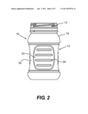 PASTEURIZABLE AND HOT-FILLABLE BLOW MOLDED PLASTIC CONTAINER diagram and image