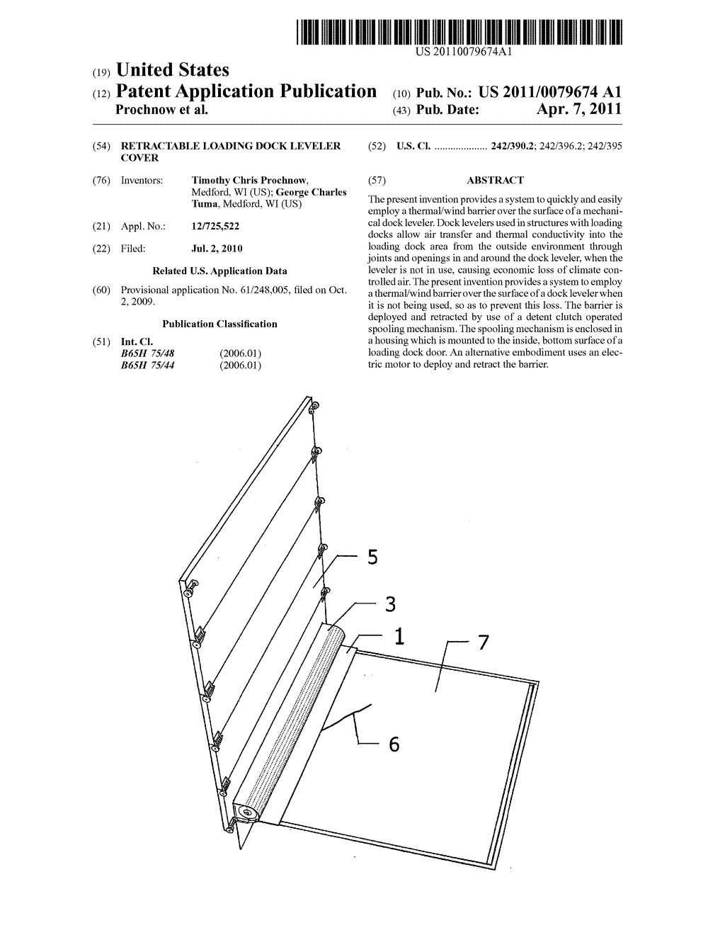 Retractable Loading Dock Leveler Cover - diagram, schematic, and image 01