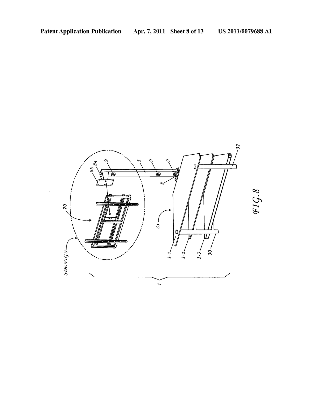 Folding TV stand assembly - diagram, schematic, and image 09