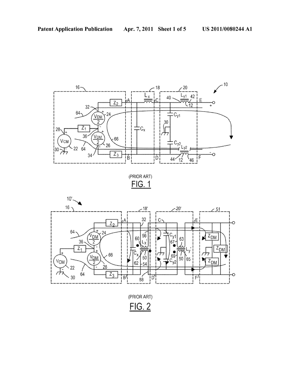 INDUCTOR TOPOLOGIES WITH SUBSTANTIAL COMMON-MODE AND DIFFERENTIAL-MODE INDUCTANCE - diagram, schematic, and image 02