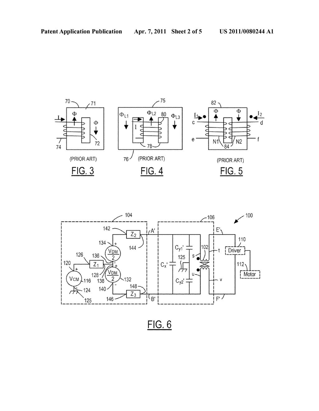 INDUCTOR TOPOLOGIES WITH SUBSTANTIAL COMMON-MODE AND DIFFERENTIAL-MODE INDUCTANCE - diagram, schematic, and image 03