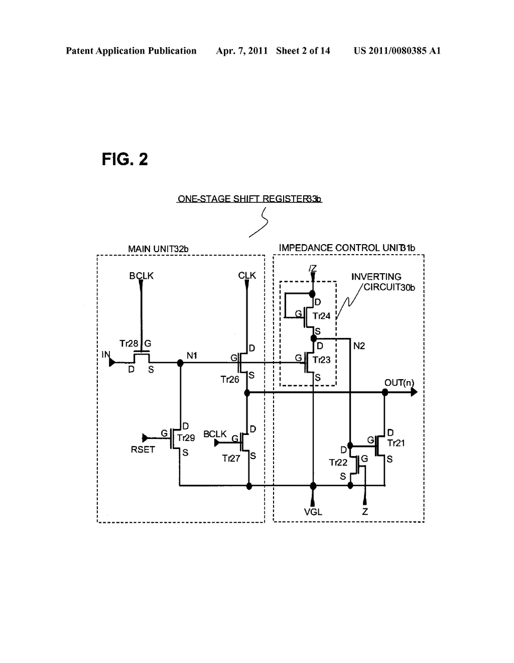 SHIFT REGISTER CIRCUIT, SCANNING LINE DRIVING CIRCUIT, AND DISPLAY DEVICE - diagram, schematic, and image 03