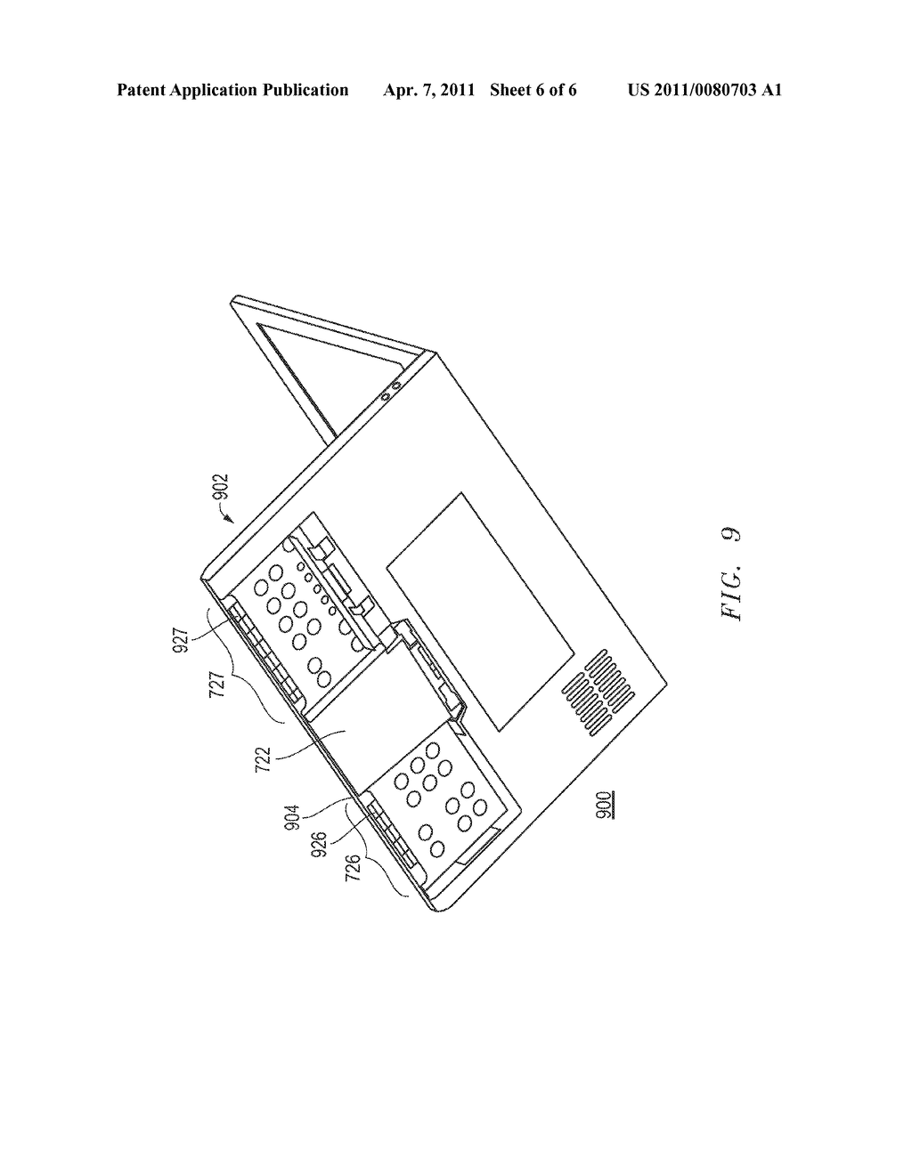 Portable Computing Device with Wireless Capability While In Folded Position - diagram, schematic, and image 07