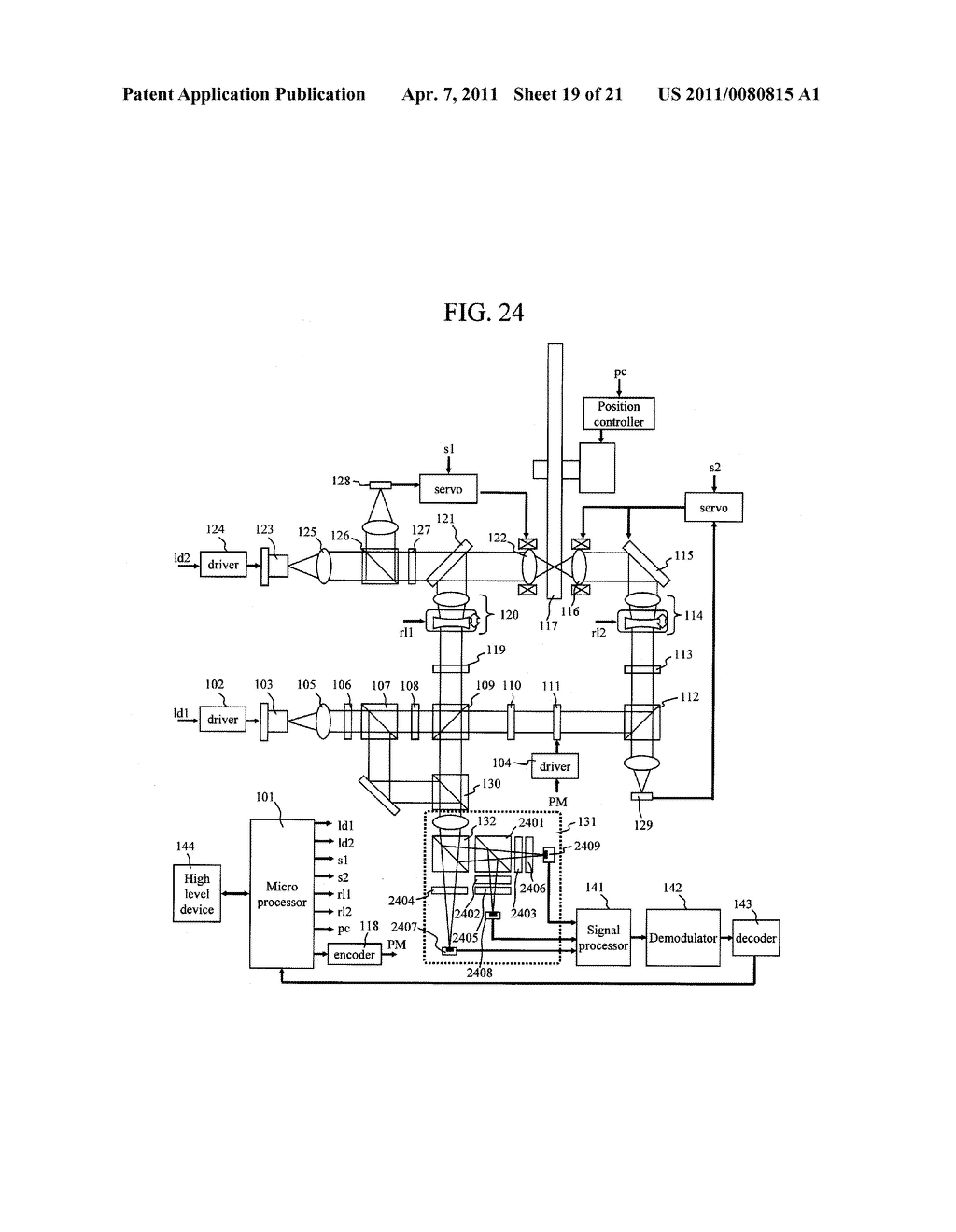 OPTICAL RECORDING AND REGENERATING APPARATUS - diagram, schematic, and image 20