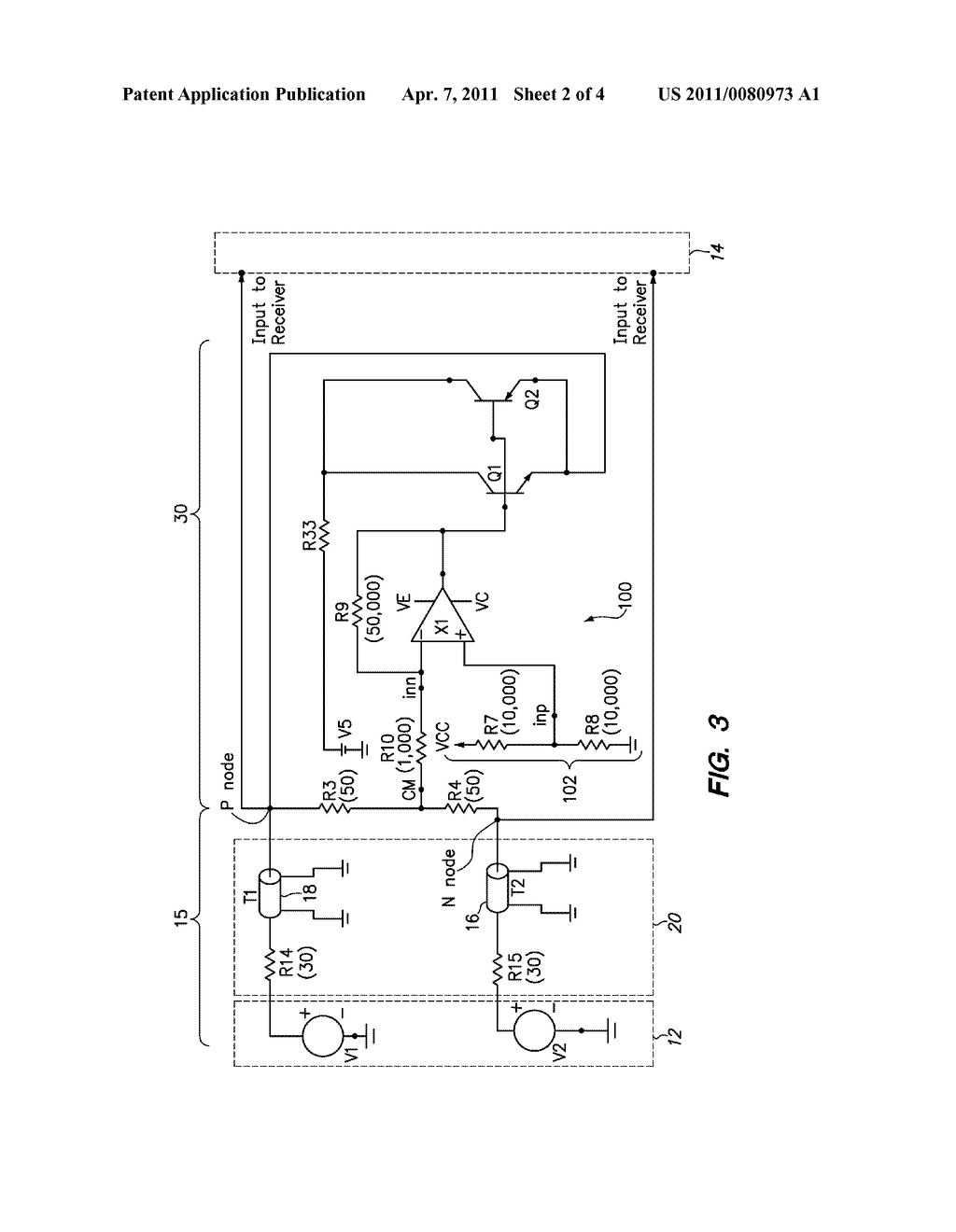 COMMON MODE CANCELLATION IN DIFFERENTIAL NETWORKS - diagram, schematic, and image 03