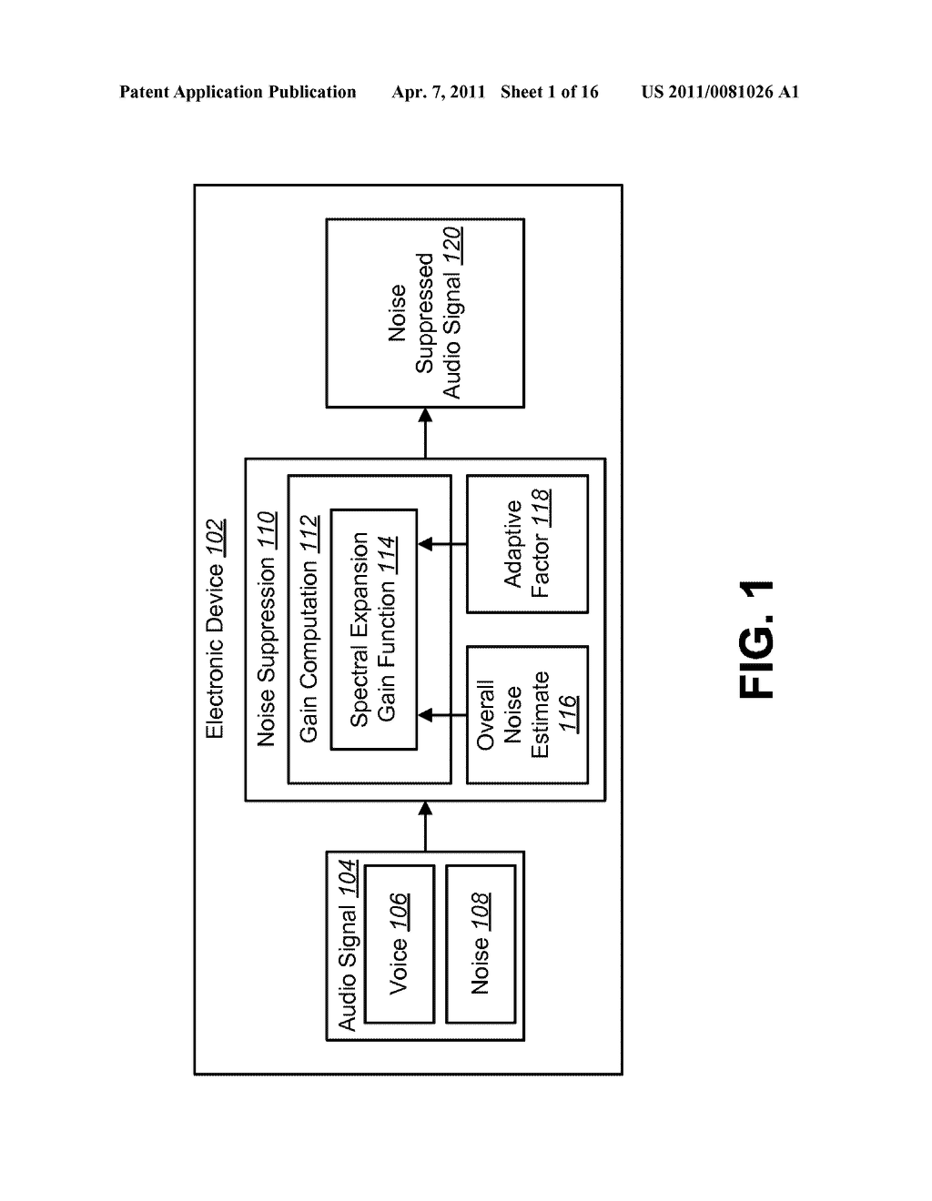 SUPPRESSING NOISE IN AN AUDIO SIGNAL - diagram, schematic, and image 02