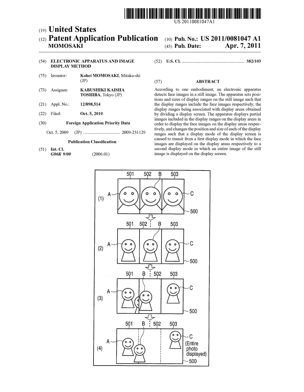 ELECTRONIC APPARATUS AND IMAGE DISPLAY METHOD - diagram, schematic, and image 01