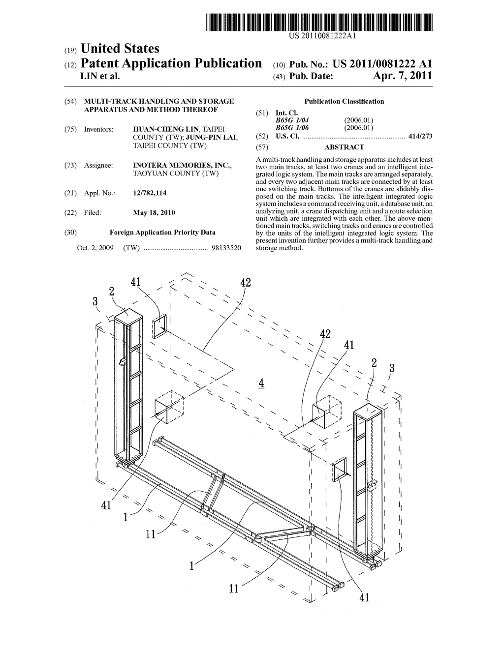 MULTI-TRACK HANDLING AND STORAGE APPARATUS AND METHOD THEREOF - diagram, schematic, and image 01