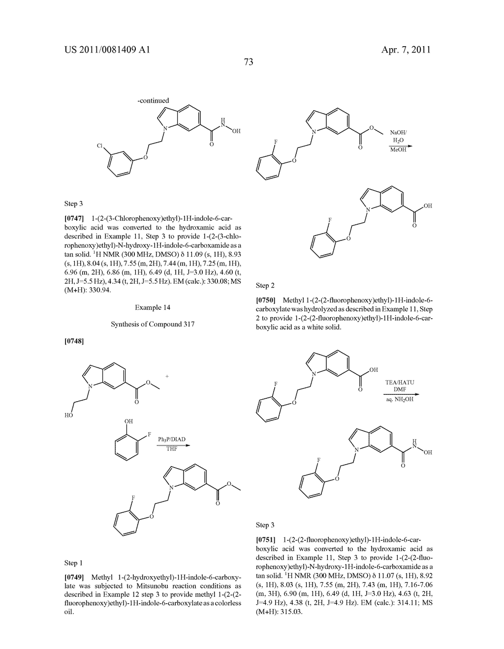 SELECTIVE INHIBITORS OF HISTONE DEACETYLASE - diagram, schematic, and image 78