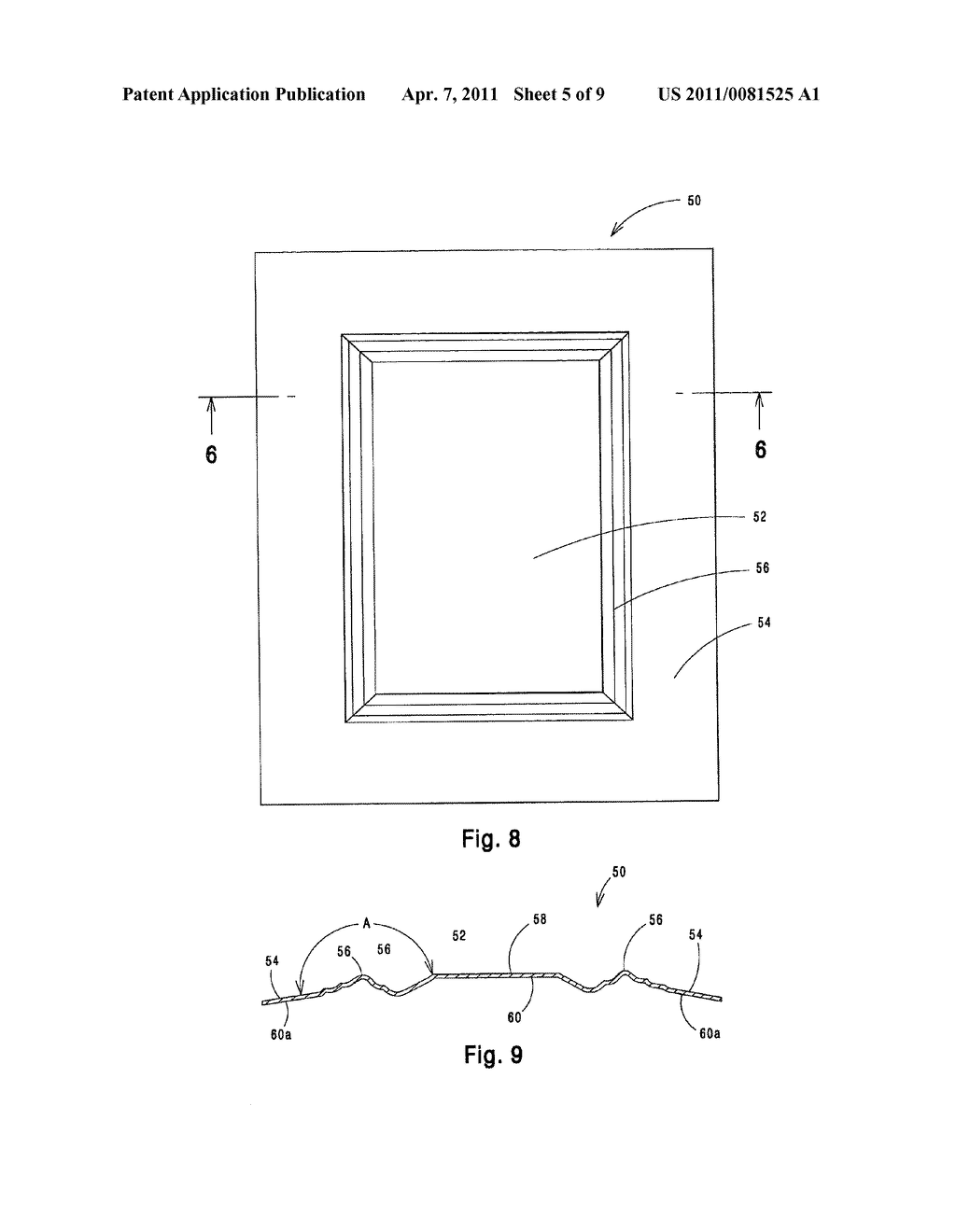 REVERSE MOLDED PLANT-ON PANEL COMPONENT, METHOD OF MANUFACTURE, AND METHOD OF DECORATING A DOOR THEREWITH - diagram, schematic, and image 06