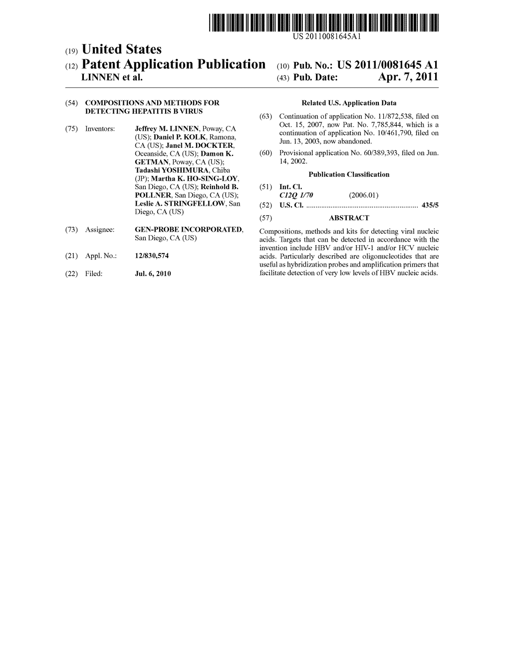 COMPOSITIONS AND METHODS FOR DETECTING HEPATITIS B VIRUS - diagram, schematic, and image 01