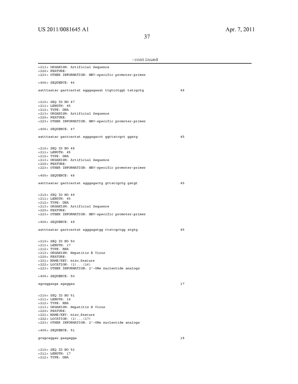 COMPOSITIONS AND METHODS FOR DETECTING HEPATITIS B VIRUS - diagram, schematic, and image 41