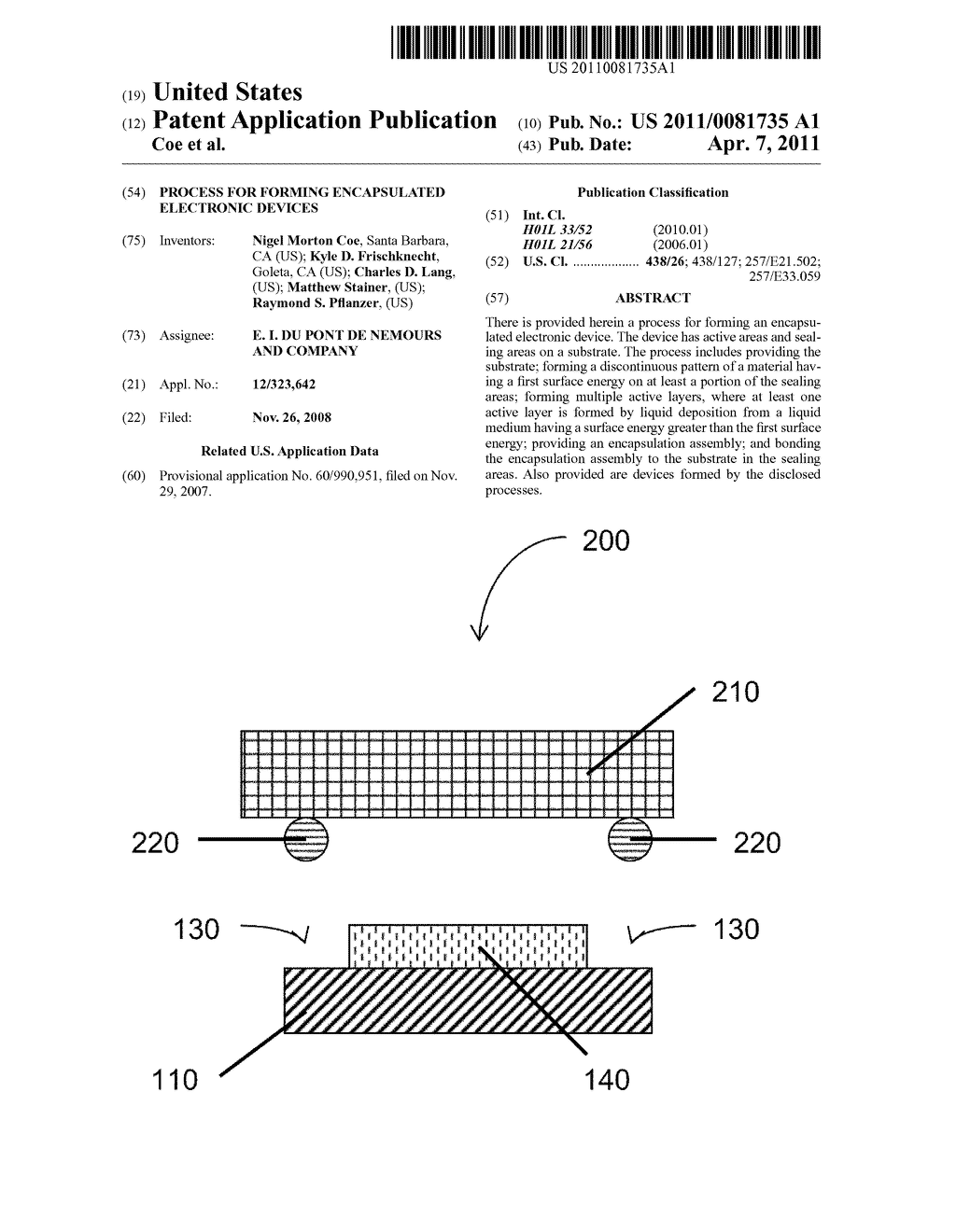 PROCESS FOR FORMING ENCAPSULATED ELECTRONIC DEVICES - diagram, schematic, and image 01