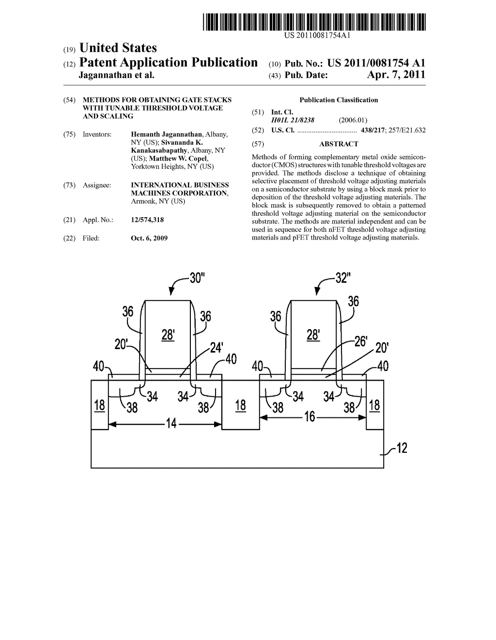 METHODS FOR OBTAINING GATE STACKS WITH TUNABLE THRESHOLD VOLTAGE AND SCALING - diagram, schematic, and image 01