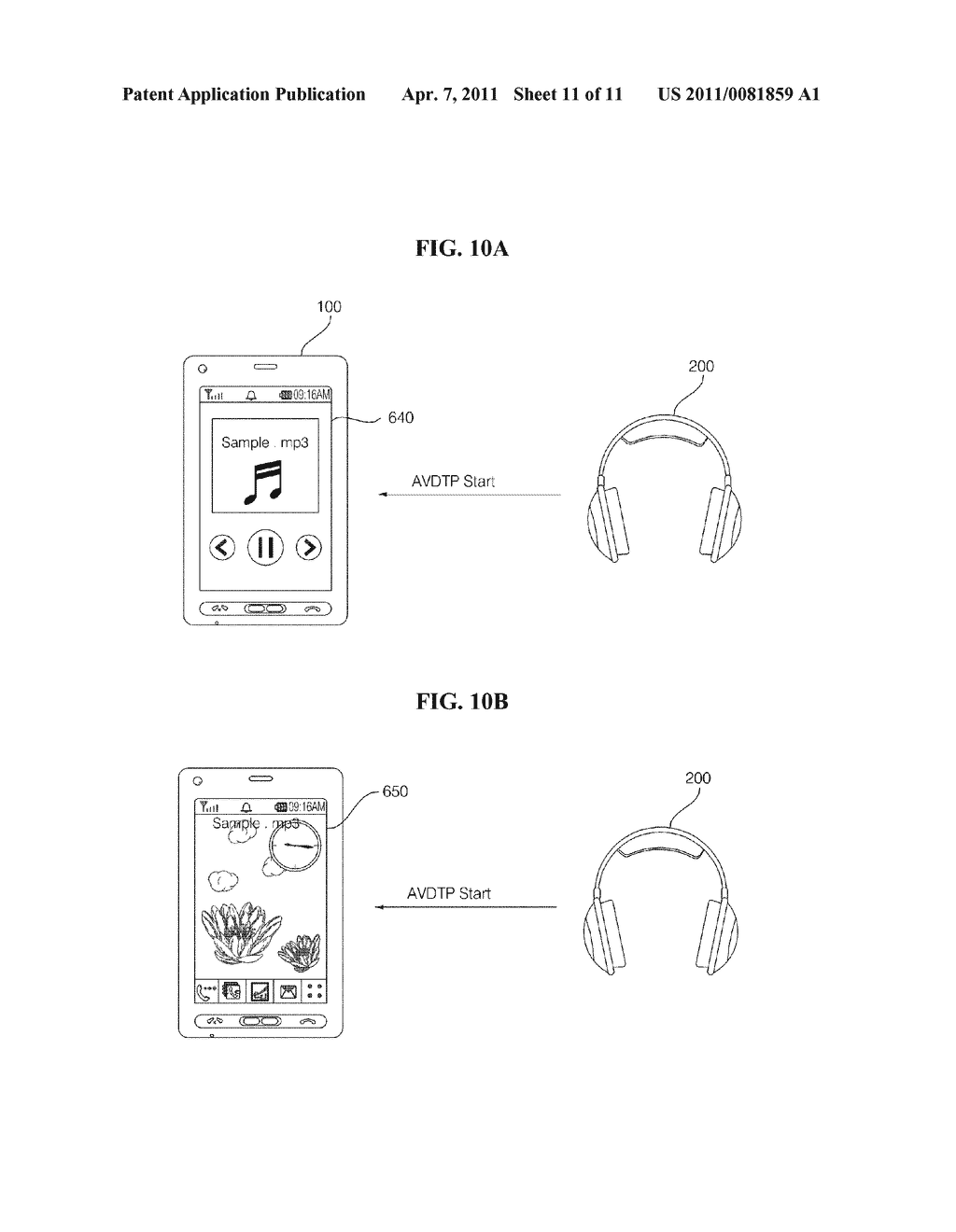 MOBILE TERMINAL CAPABLE OF BEING CONNECTED TO AUDIO OUTPUT DEVICE USING SHORT-RANGE COMMUNICATION AND METHOD OF CONTROLLING THE OPERATION OF THE MOBILE TERMINAL - diagram, schematic, and image 12