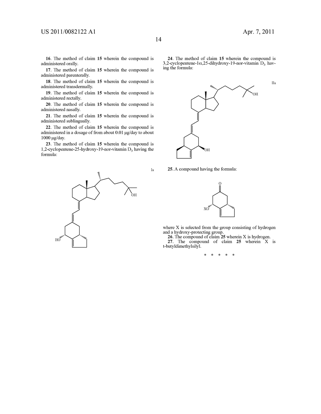 19-Nor-Vitamin D Analogs With 1,2- or 3,2-Cyclopentene Ring - diagram, schematic, and image 18