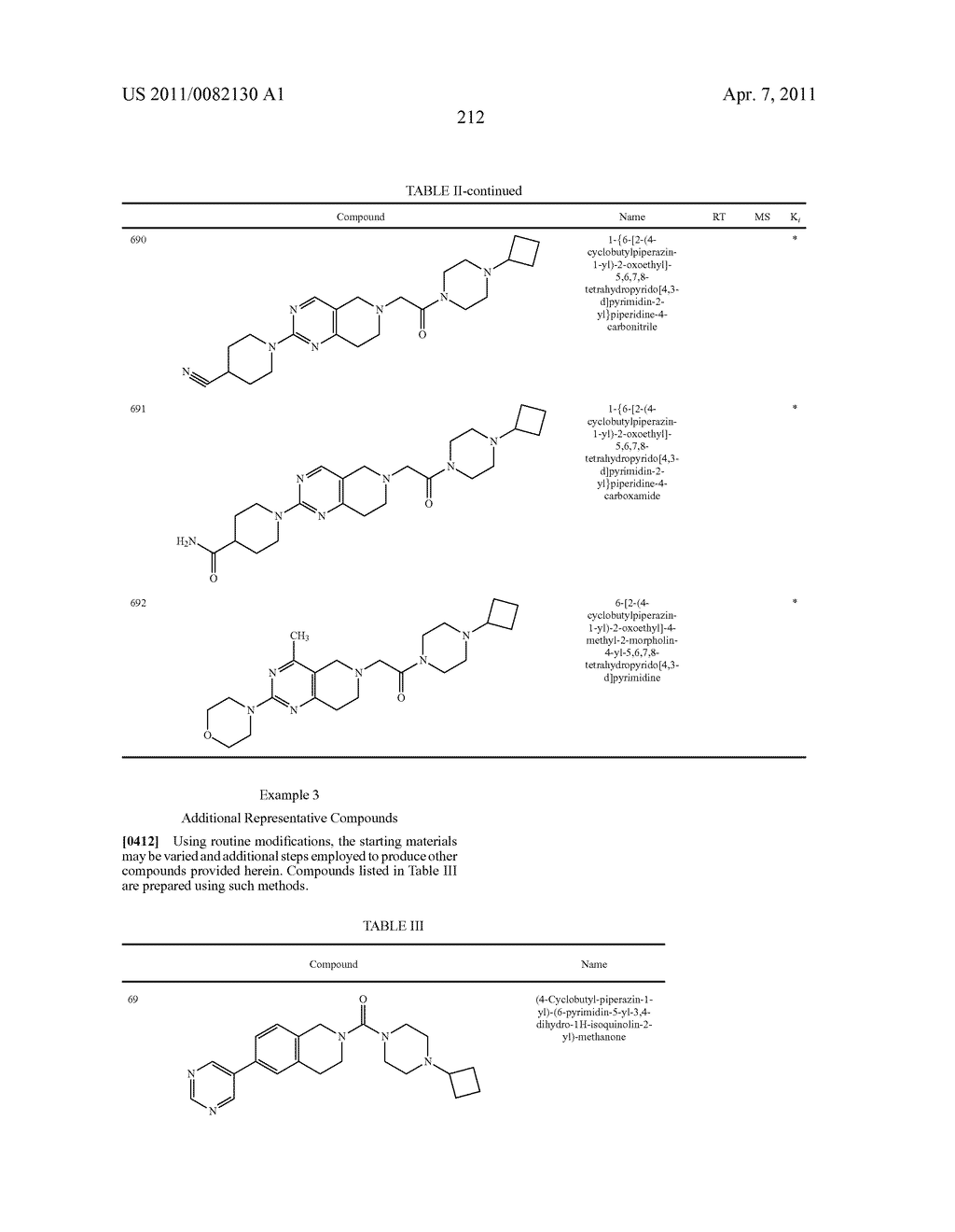 PIPERAZINYL OXOALKYL TETRAHYDROISOQUINOLINES AND RELATED ANALOGUES - diagram, schematic, and image 213